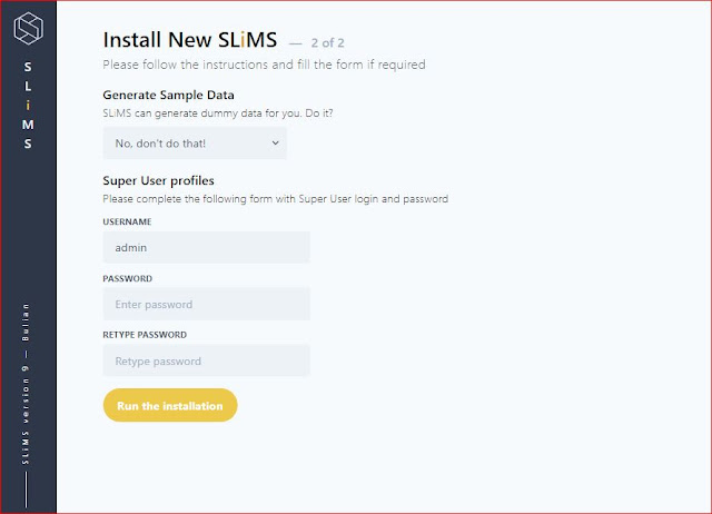 Terbaru. Cara Install SLiMS 9 Bulian Pada Server Lokal Menggunakan XAMPP