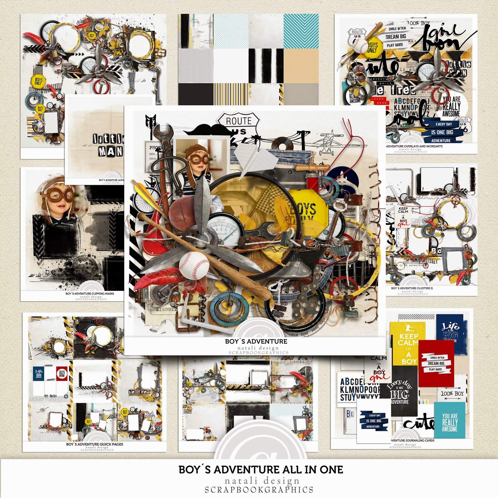 http://shop.scrapbookgraphics.com/Boy-s-adventure-All-in-One.html