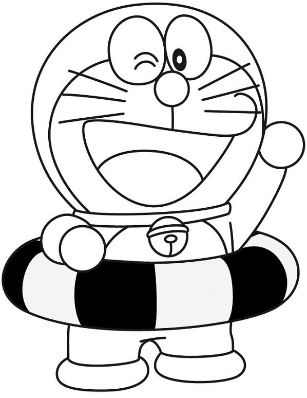 Siapa yang tidak kenal dengan tokoh kartun unik doraemon Kumpulan Gambar Mewarnai Kartun Doraemon Terbaru