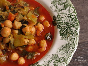 Potaje de garbanzos con verdura - Chickpea vegetable stew