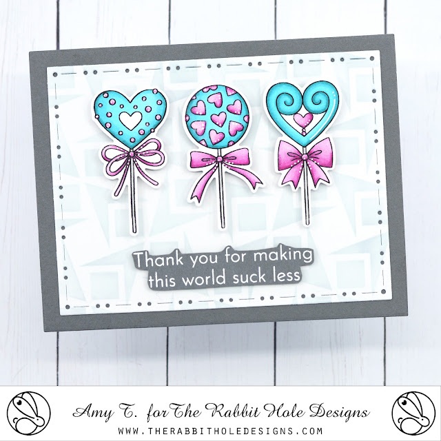 Sweet Wishes Stamp and Die Set illustrated by Agota Pop, You've Been Framed - Layering Dies,  Mid-Century Modern #1 Stencil by The Rabbit Hole Designs #therabbitholedesignsllc #therabbitholedesigns #trhd