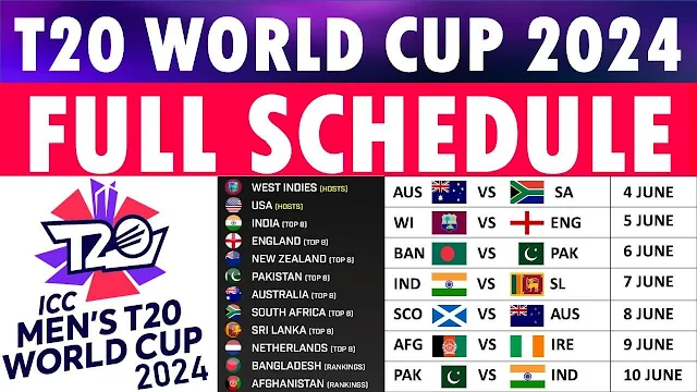 T20 World Cup Schedule