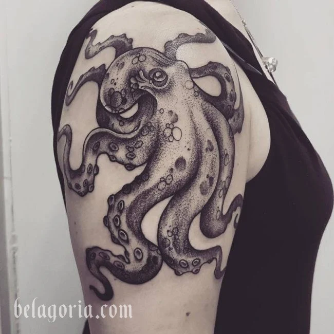 Foto de un tatuaje de Pulpo o Kraken