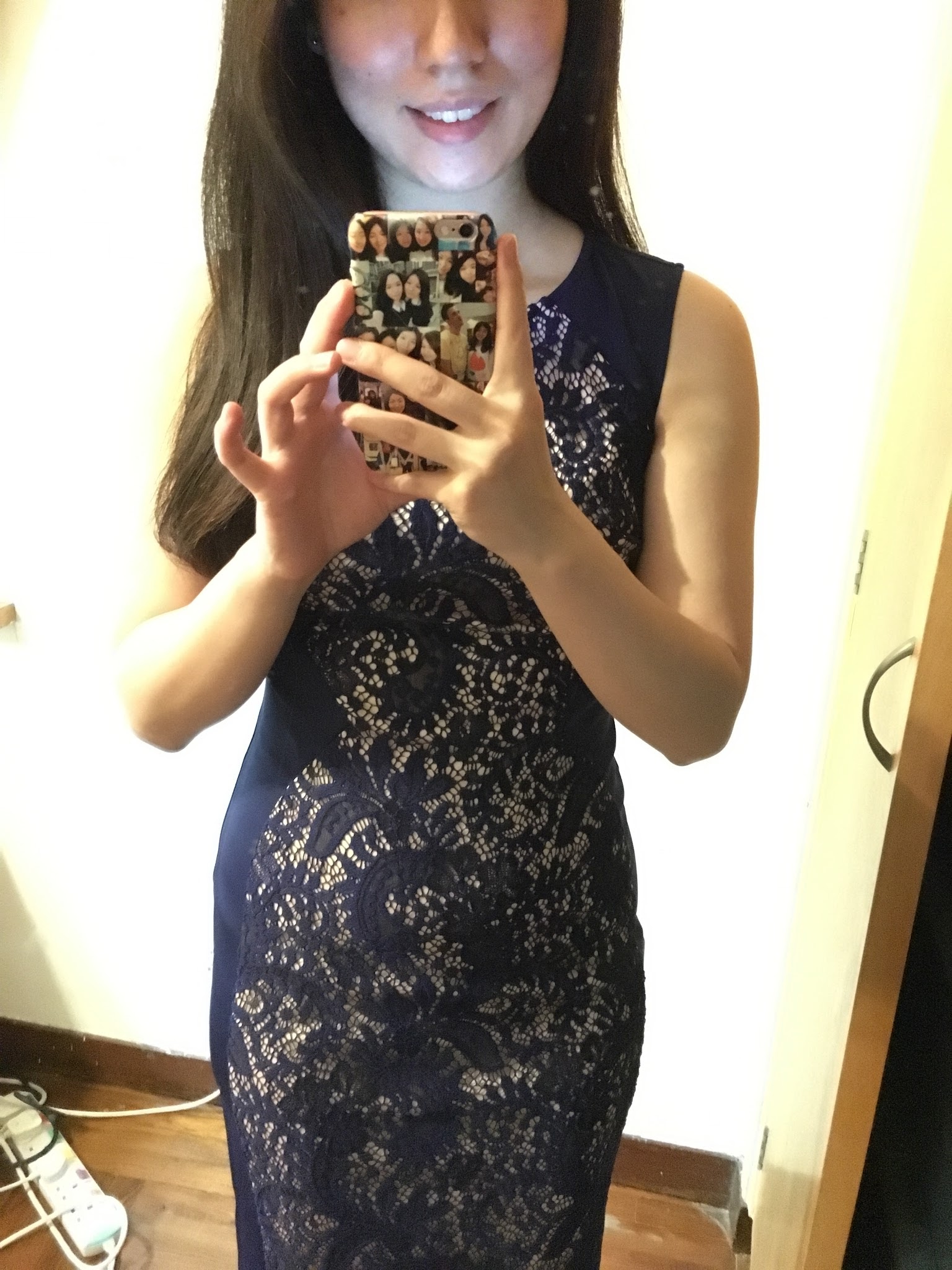 Blue Lace Dress Review- Everpretty dress 