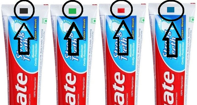 Toothpaste color code, Meaning of toothpaste color code, Toothpaste color code hoax, toothpaste color code white, toothpaste color code chart, toothpaste white color code meaning, color code on products, dabur red toothpaste color code, sensodyne toothpaste color code