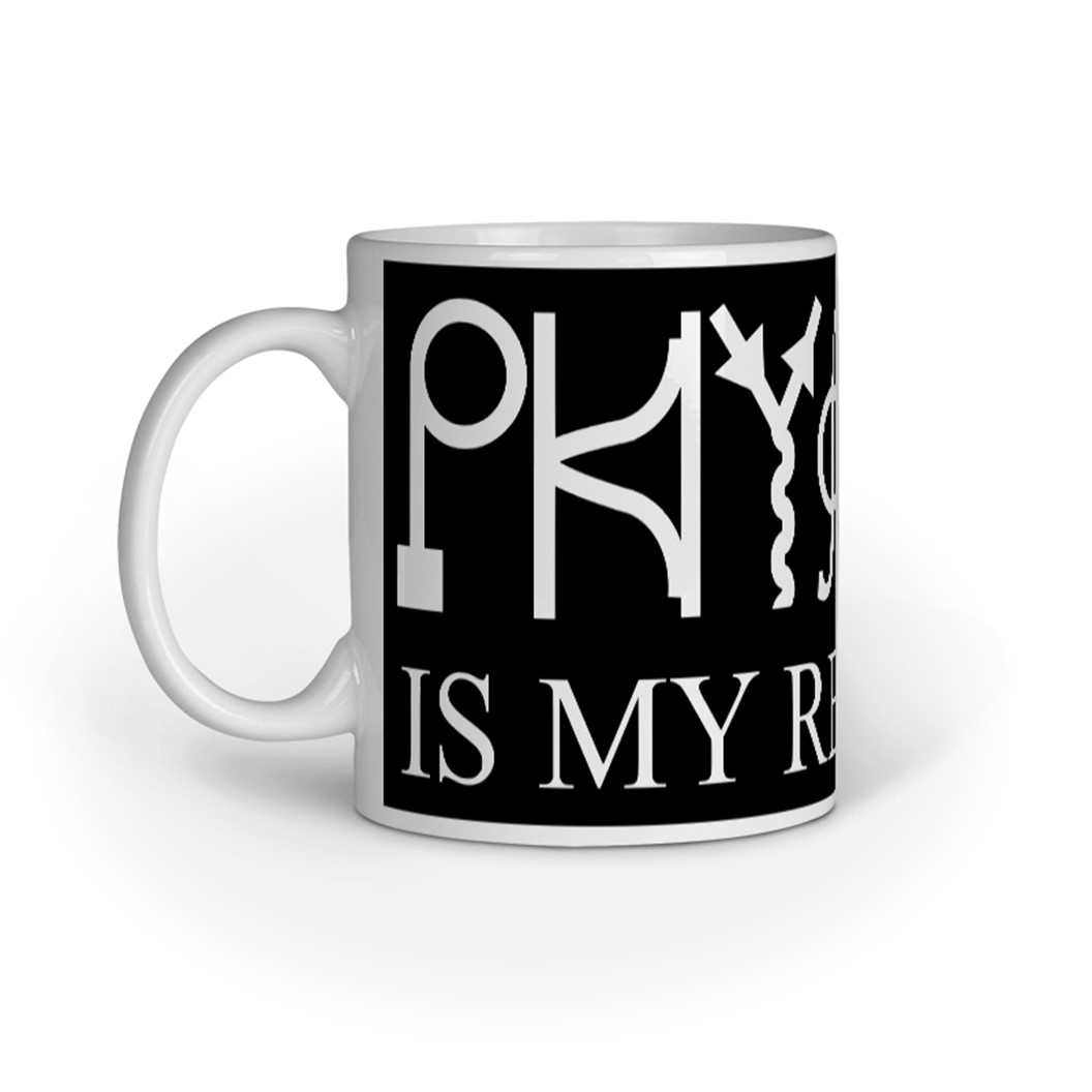 Physics my religion mug