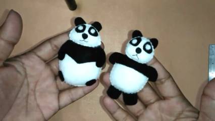 Cara Membuat Boneka Panda  dari Kain Flanel  Lucu dan 
