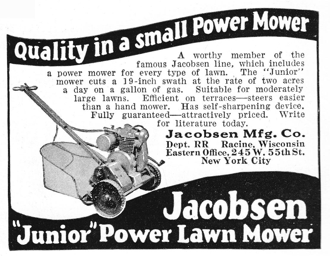 Progress is fine, but it's gone on for too long.: Lawn Mowing 1927