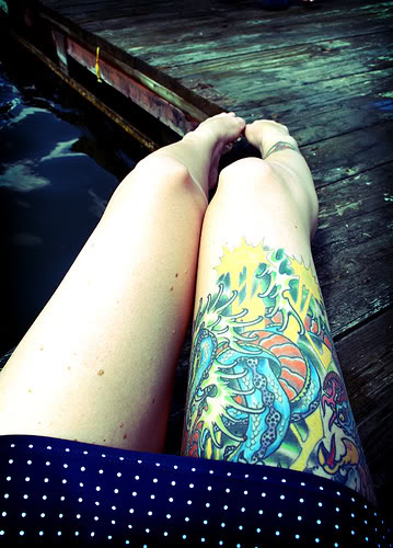 thigh tattoos