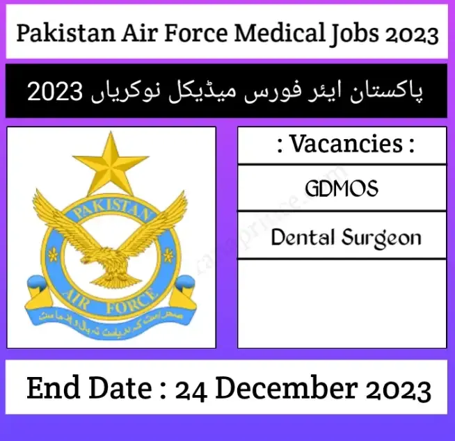 Pakistan Air Force Medical Jobs 2023 | PAF Medical Jobs 2023
