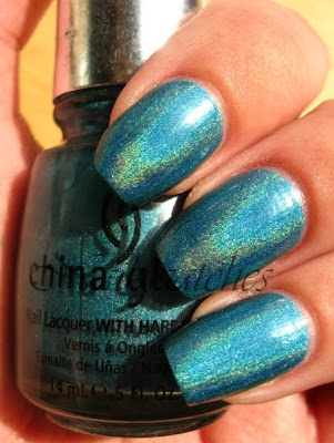 china glaze omg collection holographic holo teal dv8