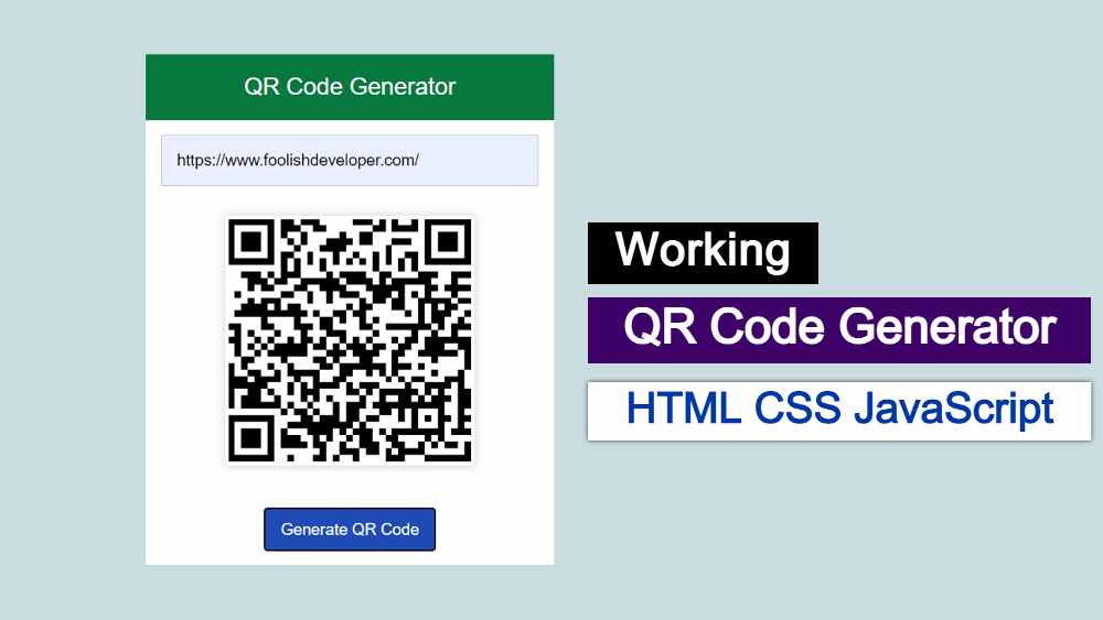 JavaScript QR Code Generator