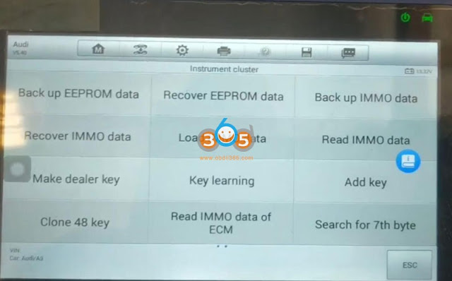 Autel IM508 Program Audi A3 2005 All Keys Lost 4
