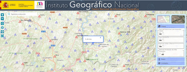 Captura del mapa de la web del IGN