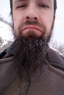 Frozen beard face