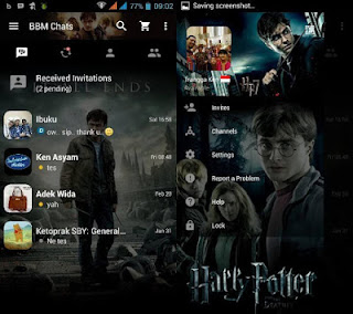 BBM Mod Harry Potter v3.0.0.18 Apk Gratis
