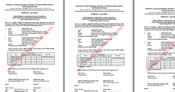 INFO UN - Download Berita Acara Serah Terima Naskah Soal 