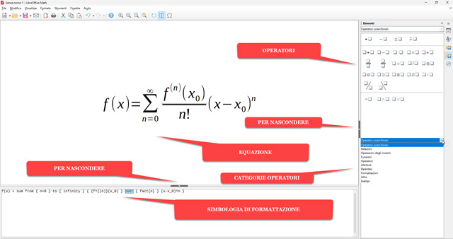 formula math interfaccia