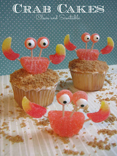 Crab Cake Cupcakes - So cute and easy to do!