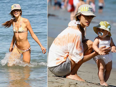 Alessandra Ambrósio de biquini em Malibu