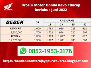 Brosur Motor Honda Revo Cilacap Juni 2022