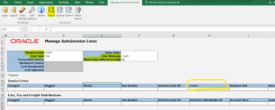Autoinvoice exceptions in Oracle Cloud