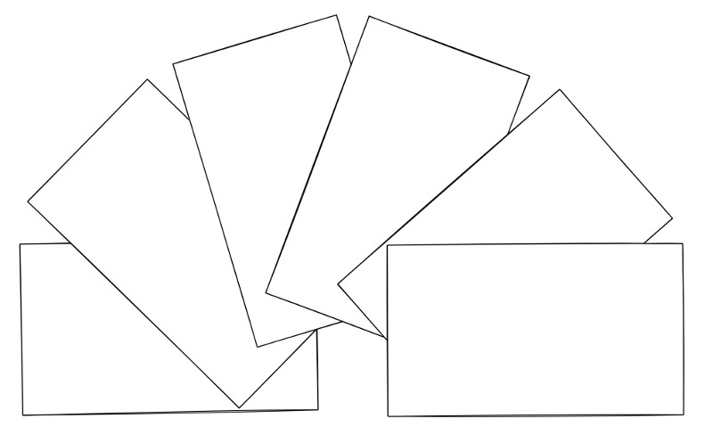 Stacked cards