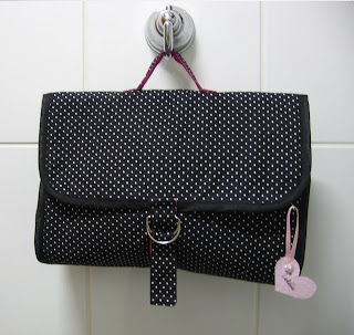 Organizador de lingerie_preto/pink em patchwork