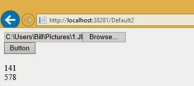 How to get height and width of an image in ASP.NET