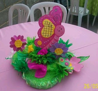 Decoracion de Fiestas Infantiles con Flores, Centros de Mesa