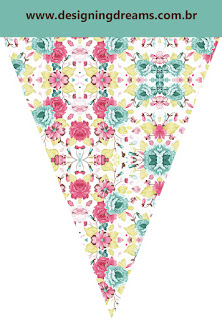 Quinceanera Special Shabby Chic Free Printable Bunting.