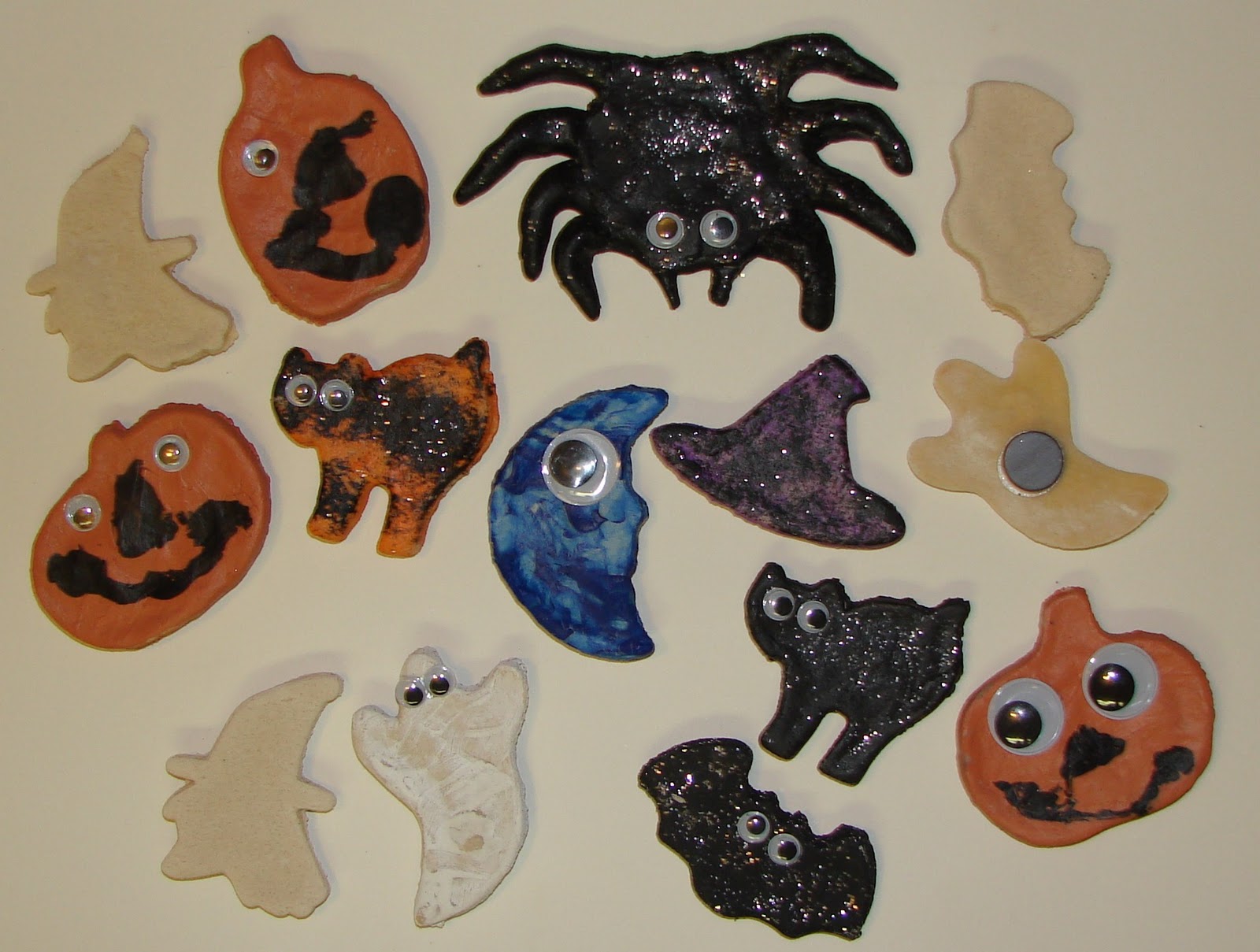 Halloween Salt Dough Magnets