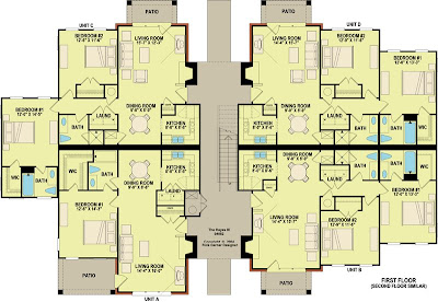 2 Bedroom Duplex Apartment Plans