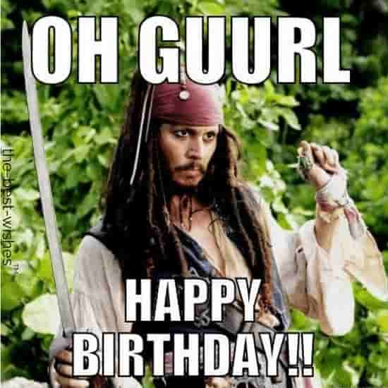 happy birthday friend meme for her from jack sparrow