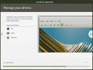 LinuxMint19 Tara installation slide show manage your photos