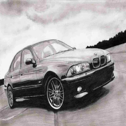 This is a Bmw Car Drawing Easy.