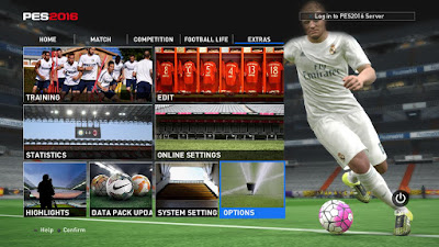 PES 2016 Camp Nou and Santiago Bernebeu Background Menu by Maskur