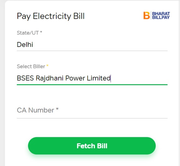 airtel bses bill payment