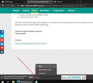 tidak bisa download dapodik 2021b