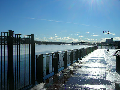 Bangor waterfront in winter