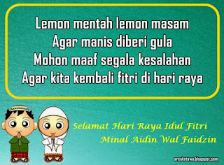 Area Ketawa - 8 Gambar Pantun Lucu Ucapan Selamat Lebaran.6