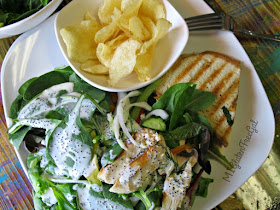 Sambuca Cafe Salad Sandwich and Chips