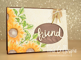 scissorspapercard, Stampin' Up!, Art With Heart, Painted Harvest, Colour Theory DSP, Wood Textures DSP, Lovely Words Thinlits