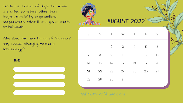 August Male “Inclusion” Tracker August Male “Inclusion” Tracker