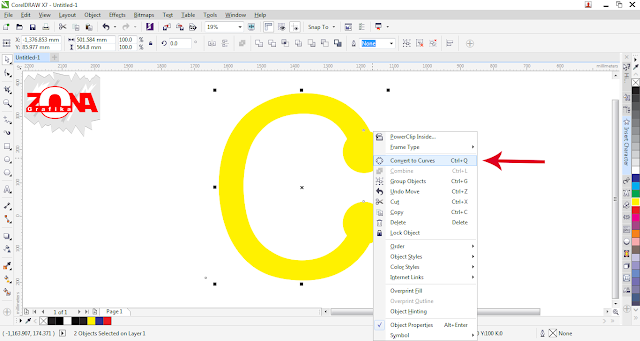 Cara Membuat Logo Carrefour dengan Corel Draw X7