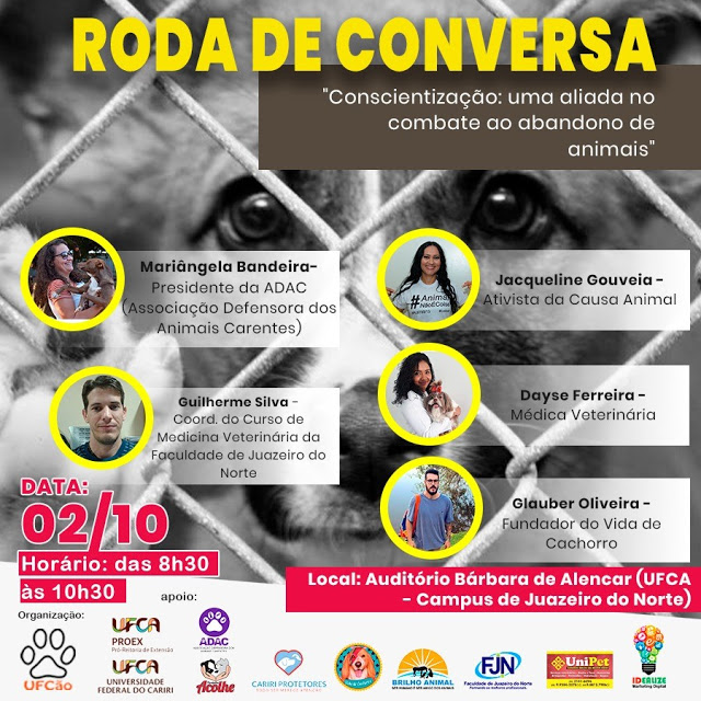 Projeto UFCão realiza roda de conversa sobre o combate ao abandono de animais, em Juazeiro do Norte