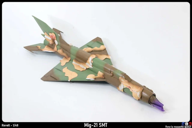 Le camouflage du Mig-21 SMT de Revell au 1/48, le marron clair.