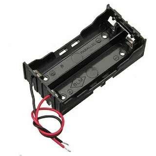 18650 Battery Holder Battery Box 2 Leads ROHS DIY DC 7.4V 2 Slot Double Series hown - store
