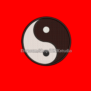 Yin Yang Embroidery Design Applique