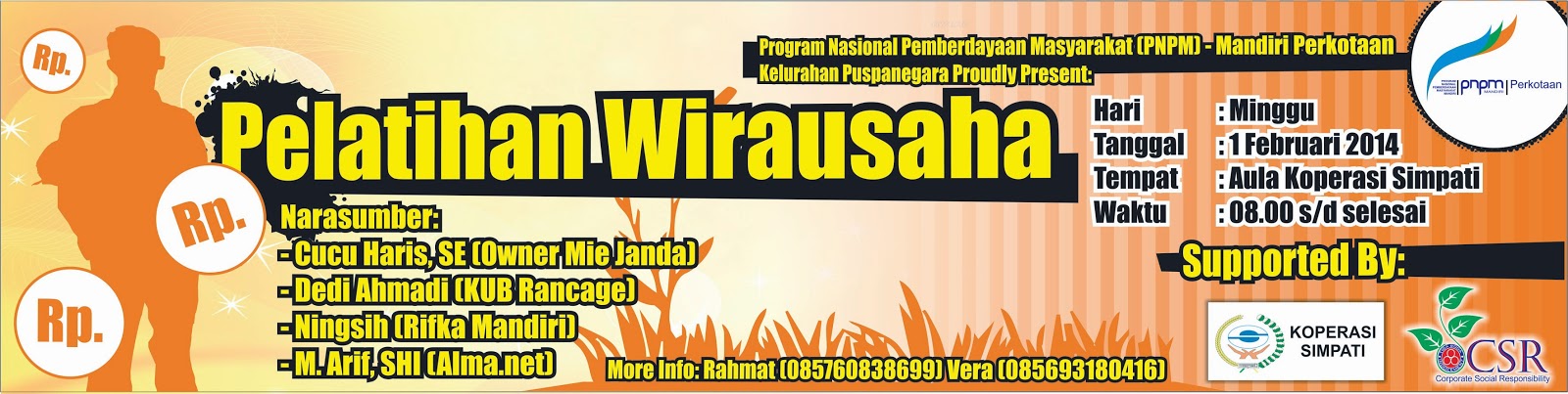 Desain Spanduk Pelatihan Kewirausahaan 2015 - design 